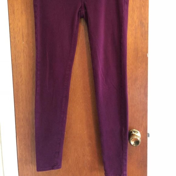 American Eagle, Size 4, low-Rise, Super Stretch Jegging, Color: grape purple - Picture 2 of 12